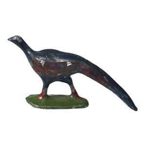 Cofalu Struthiomimus/Ornithomimus Miniature Metal Painted c1950 France 1-3/4x1"